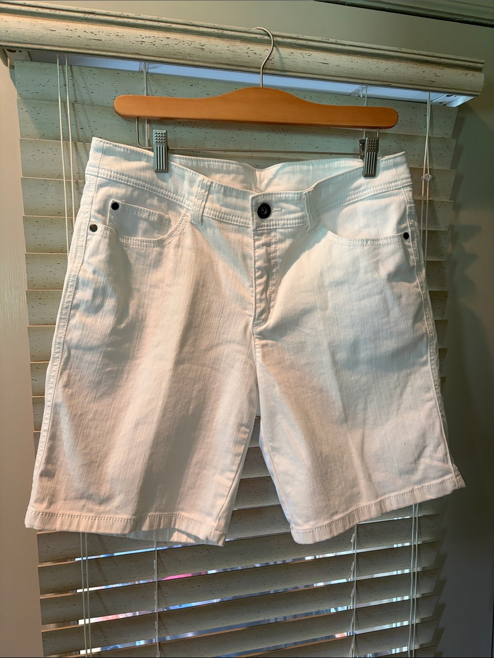 Christopher & Banks White Denim Bermuda Shorts